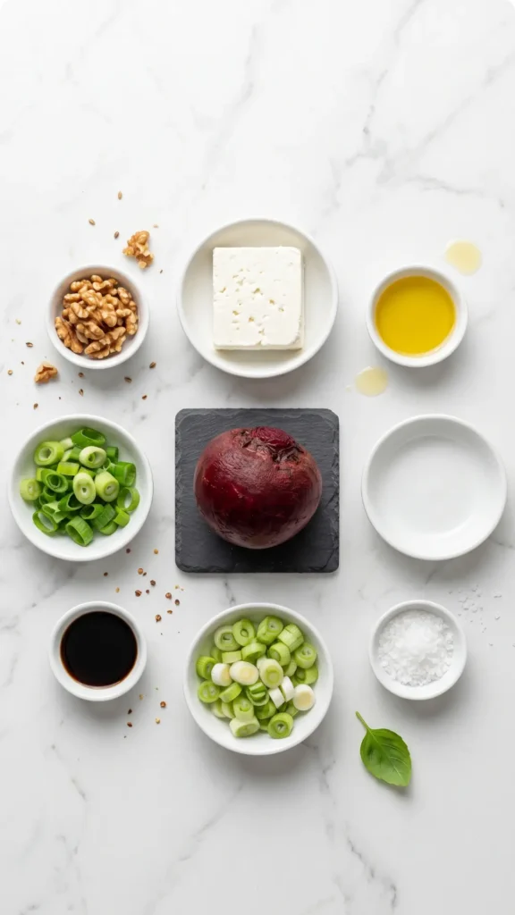 Keto Rote Bete Salat mit Feta und knackigen Walnüssen