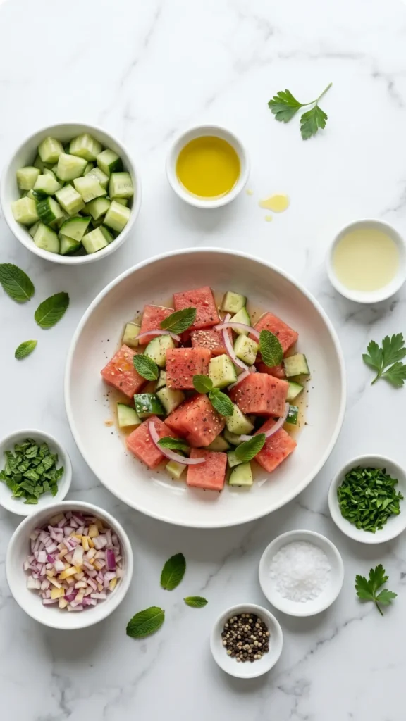 Keto Wassermelonen-Feta-Salat – Der ultimative Sommersalat 