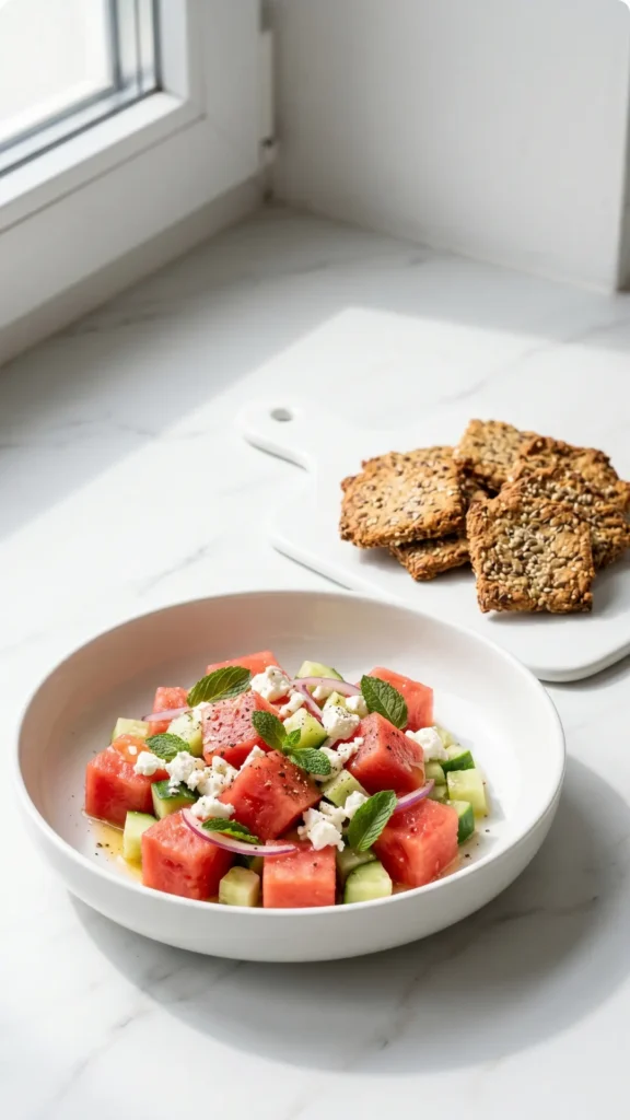 Keto Wassermelonen-Feta-Salat – Der ultimative Sommersalat 