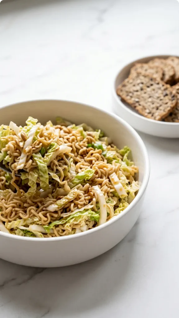 Knackiger Yum-Yum-Salat mit Chinakohl und gerösteten Mandeln