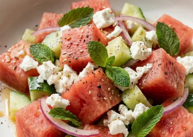 Keto Wassermelonen-Feta-Salat – Der ultimative Sommersalat
