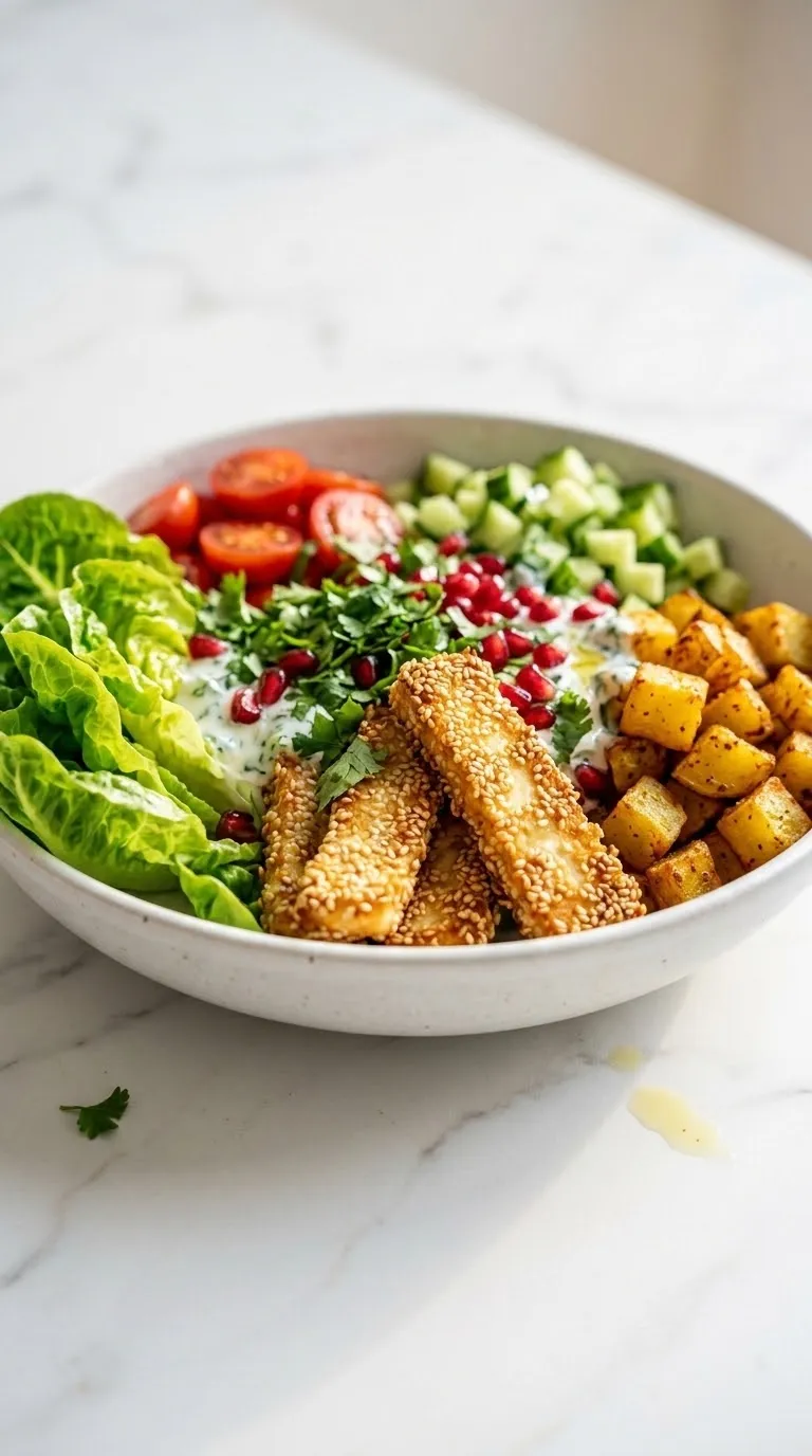 Frische Halloumi Sesamkruste Bowl: Das ultimative Low-Carb Sommerrezept