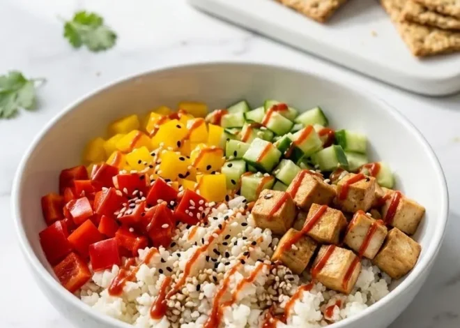 Low-Carb Sushi-Bowl: Knuspriger Tofu-Genuss für die Ketose