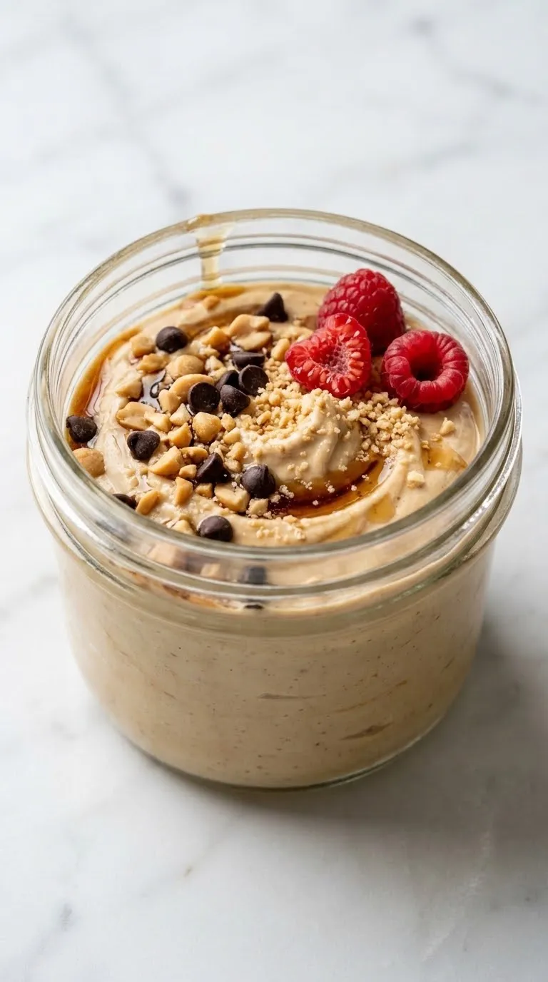 Peanut Butter Yogurt Bowls & Pots kohlenhydratarm — cremiger Erdnussjoghurt im Glas