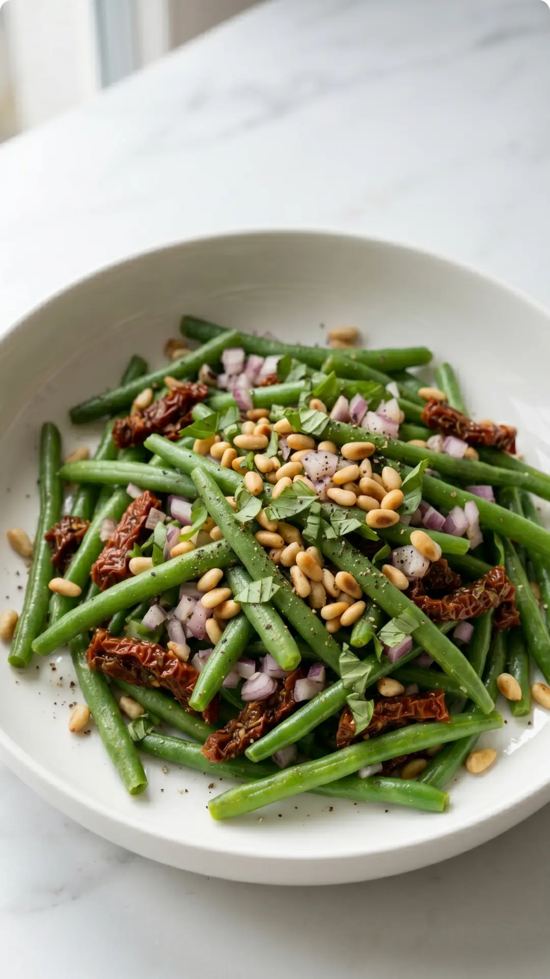 Keto Bohnensalat mit getrockneten Tomaten – Frisch & Mediterran