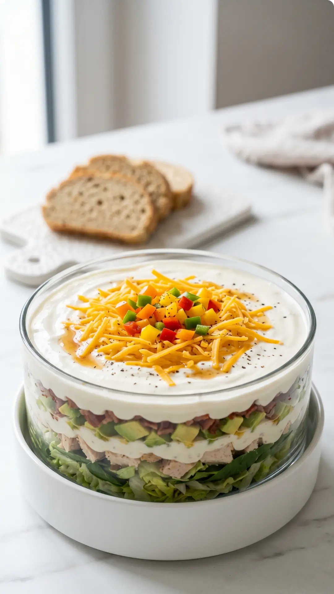 Keto Über-Nacht-Salat — Knackig geschichtet und ohne Kohlenhydrate
