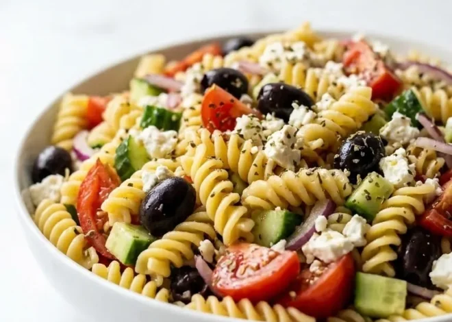 Frischer Keto Faux-Nudelsalat: Das ultimative griechische Low-Carb-Rezept mit Feta