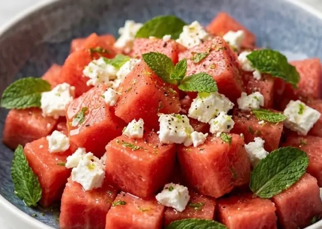 Erfrischender Keto Wassermelonen-Feta-Salat: Das ultimative Low-Carb-Sommerrezept