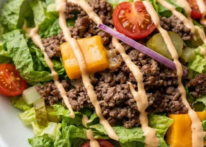 Frischer Low-Carb Cheeseburger Salat: Das ultimative Burger-Rezept