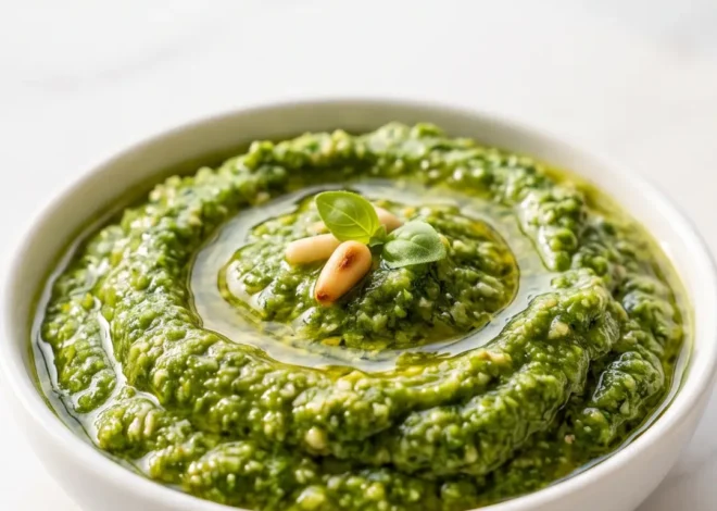 Frisches Basilikumpesto mit Mandeln: Das simple Low-Carb Originalrezept