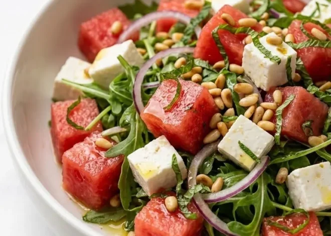 Frischer Wassermelonensalat mit Feta und Rucola: Das ultimative Sommerrezept