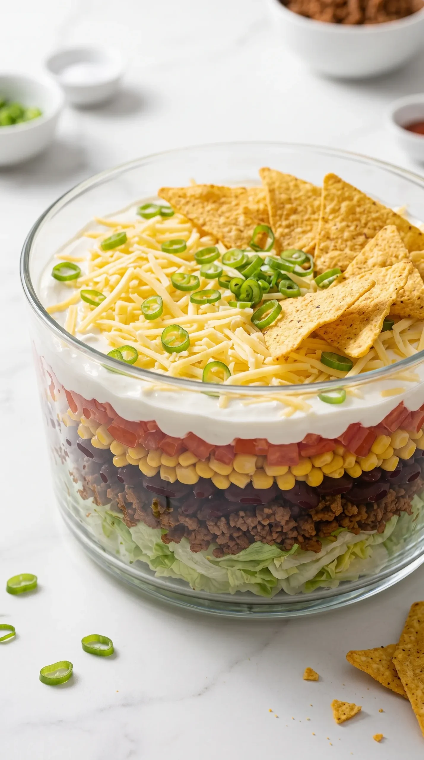 Klassischer Schicht-Taco-Salat – Deftiges Party-Rezept