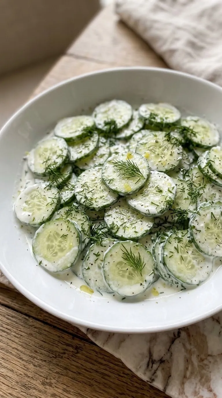Kalorienarmer Gurkensalat ohne Zucker – Einfach & Perfekt Low-Carb